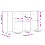 Aquarium Stand Old Wood 120x40x60 cm Engineered Wood