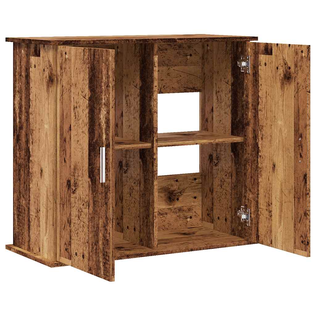 Aquarium Stand Old Wood 81x36x73 cm Engineered Wood