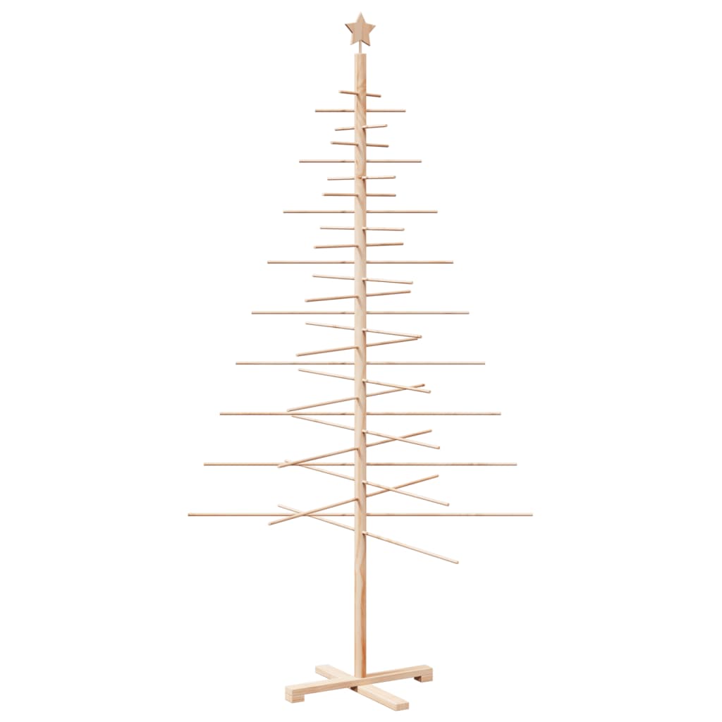 Wooden Christmas Tree for Decoration 210 cm Solid Wood Pine