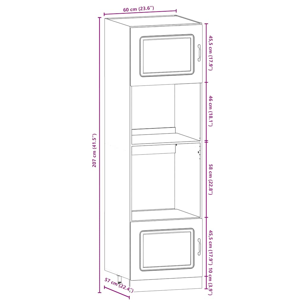 7 Piece Kitchen Cabinet Set Kalmar Black Engineered Wood