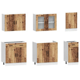 7 Piece Kitchen Cabinet Set Kalmar Old Wood Engineered Wood