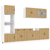 7 Piece Kitchen Cabinet Set Kalmar Artisan Oak Engineered Wood