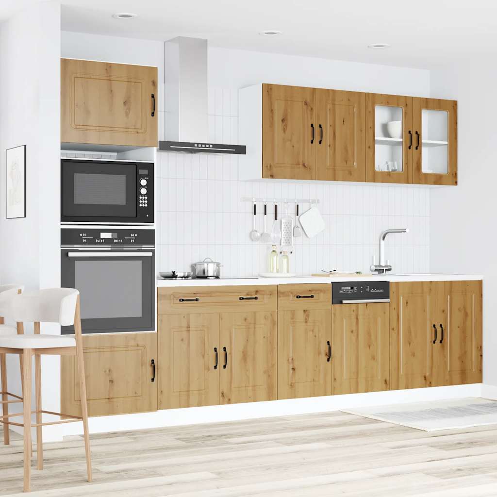 7 Piece Kitchen Cabinet Set Kalmar Artisan Oak Engineered Wood