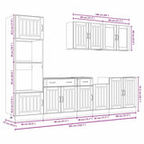 7 Piece Kitchen Cabinet Set Kalmar Sonoma Oak Engineered Wood