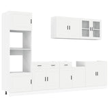 7 Piece Kitchen Cabinet Set Kalmar White Engineered Wood