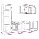 7 Piece Kitchen Cabinet Set Kalmar White Engineered Wood