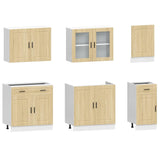 7 Piece Kitchen Cabinet Set Kalmar Sonoma Oak Engineered Wood