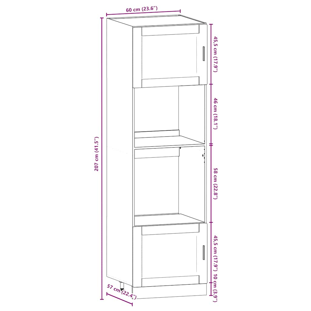 7 Piece Kitchen Cabinet Set Kalmar Artisan Oak Engineered Wood