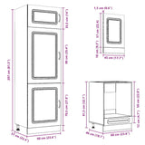 7 Piece Kitchen Cabinet Set Kalmar Grey Sonoma Engineered Wood