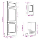 7 Piece Kitchen Cabinet Set Kalmar Old Wood Engineered Wood