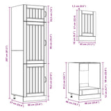 7 Piece Kitchen Cabinet Set Kalmar White Engineered Wood