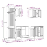 7 Piece Kitchen Cabinet Set Kalmar White Engineered Wood