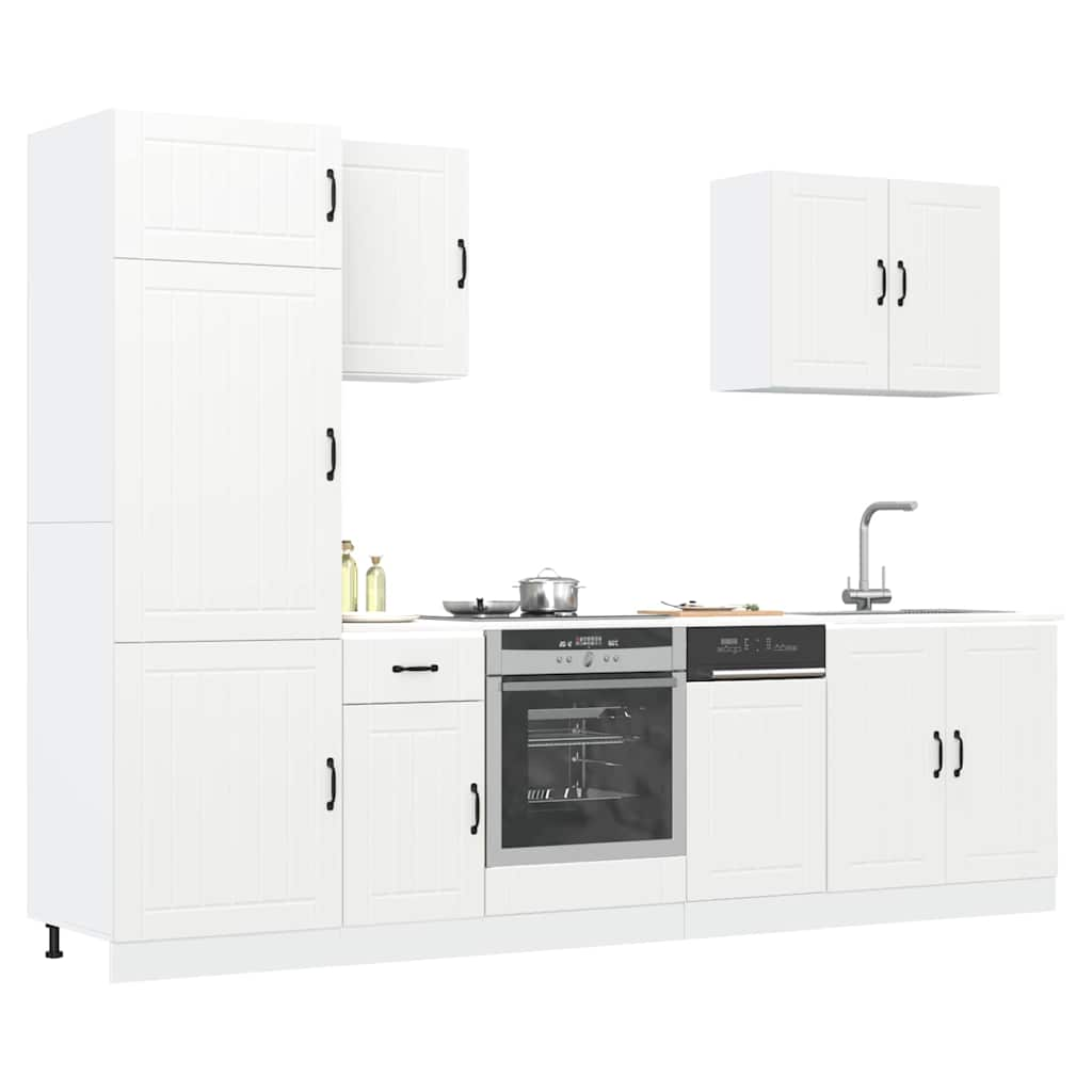 7 Piece Kitchen Cabinet Set Kalmar White Engineered Wood