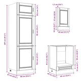 7 Piece Kitchen Cabinet Set Kalmar White Engineered Wood