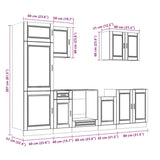 7 Piece Kitchen Cabinet Set Kalmar White Engineered Wood