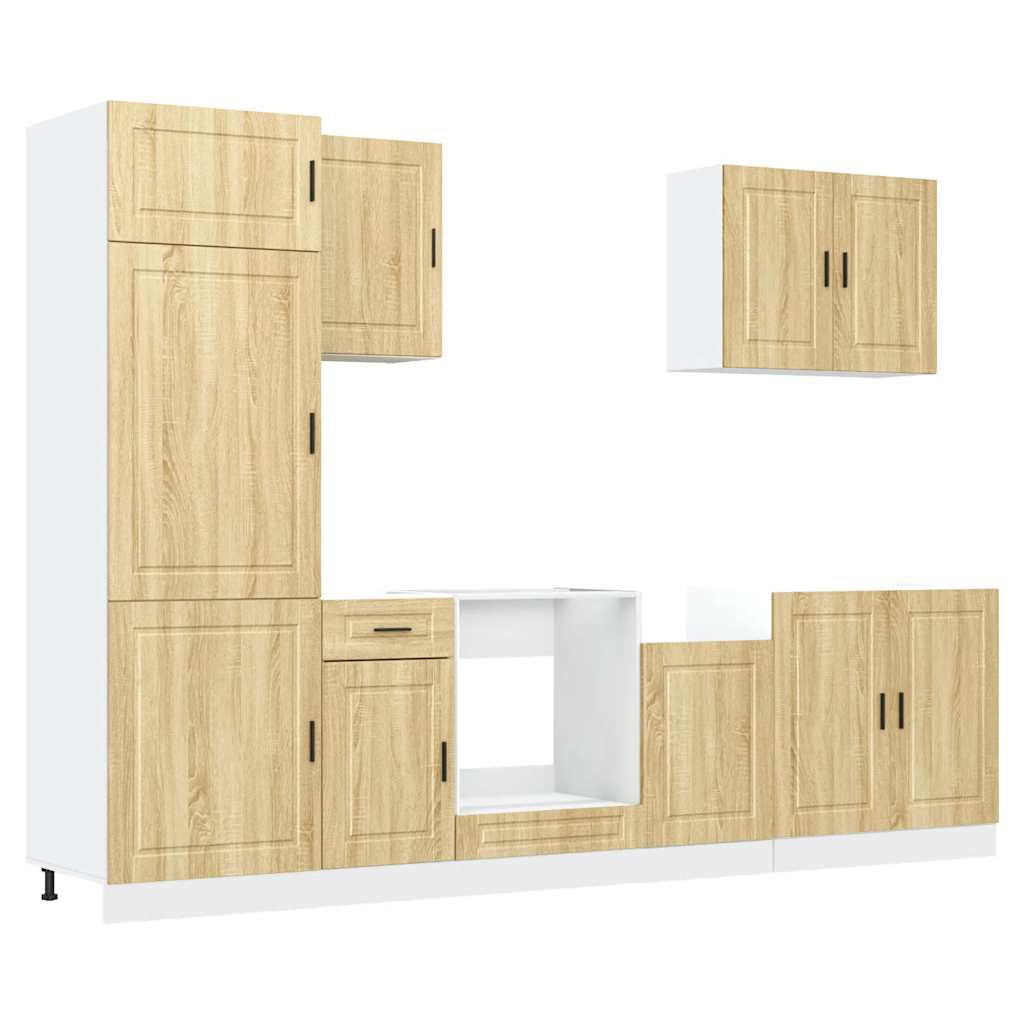 7 Piece Kitchen Cabinet Set Kalmar Sonoma Oak Engineered Wood