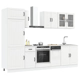 8 Piece Kitchen Cabinet Set Kalmar White Engineered Wood