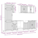 8 Piece Kitchen Cabinet Set Kalmar Sonoma Oak Engineered Wood