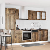 8 Piece Kitchen Cabinet Set Kalmar Smoked Oak Engineered Wood