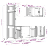 8 Piece Kitchen Cabinet Set Kalmar Grey Sonoma Engineered Wood