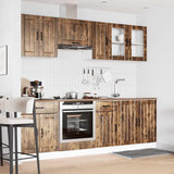 8 Piece Kitchen Cabinet Set Kalmar Smoked Oak Engineered Wood