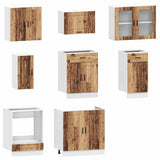 8 Piece Kitchen Cabinet Set Kalmar Old Wood Engineered Wood