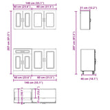 4 Piece Kitchen Cabinet Set Kalmar White Engineered Wood