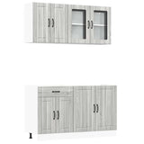 4 Piece Kitchen Cabinet Set Kalmar Grey Sonoma Engineered Wood