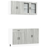 4 Piece Kitchen Cabinet Set Kalmar Grey Sonoma Engineered Wood