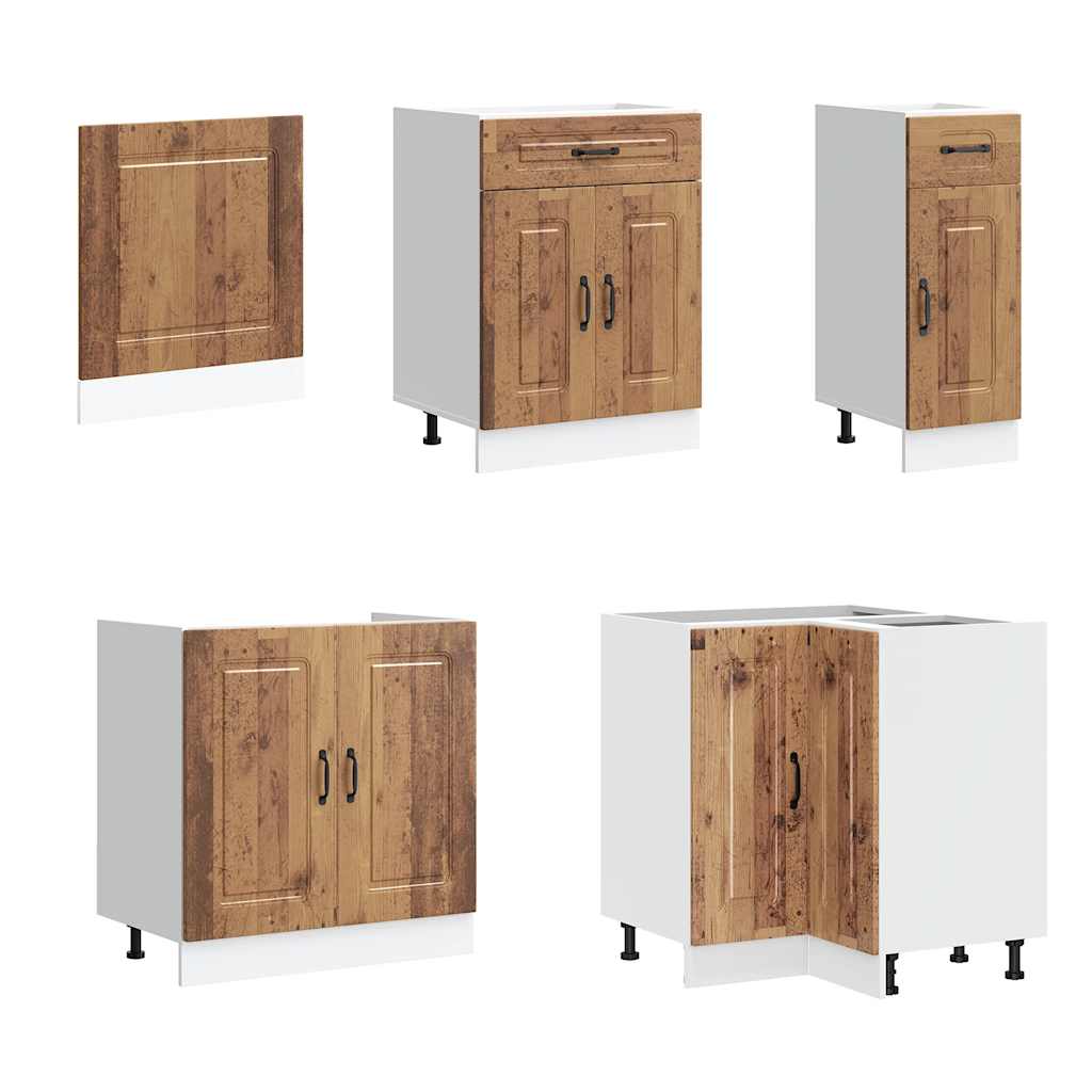 11 Piece Kitchen Cabinet Set Kalmar Old Wood Engineered Wood