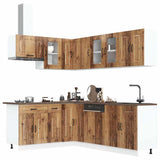 11 Piece Kitchen Cabinet Set Kalmar Old Wood Engineered Wood