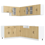 11 Piece Kitchen Cabinet Set Lucca Sonoma Oak Engineered Wood