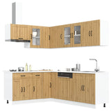 11 Piece Kitchen Cabinet Set Lucca Artisan Oak Engineered Wood