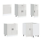 11 Piece Kitchen Cabinet Set Porto Gloss White Engineered Wood