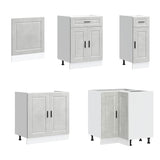 11 Piece Kitchen Cabinet Set Porto Concrete Grey Engineered Wood