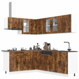 11 Piece Kitchen Cabinet Set Porto Smoked Oak Engineered Wood