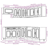 11 Piece Kitchen Cabinet Set Kalmar White Engineered Wood