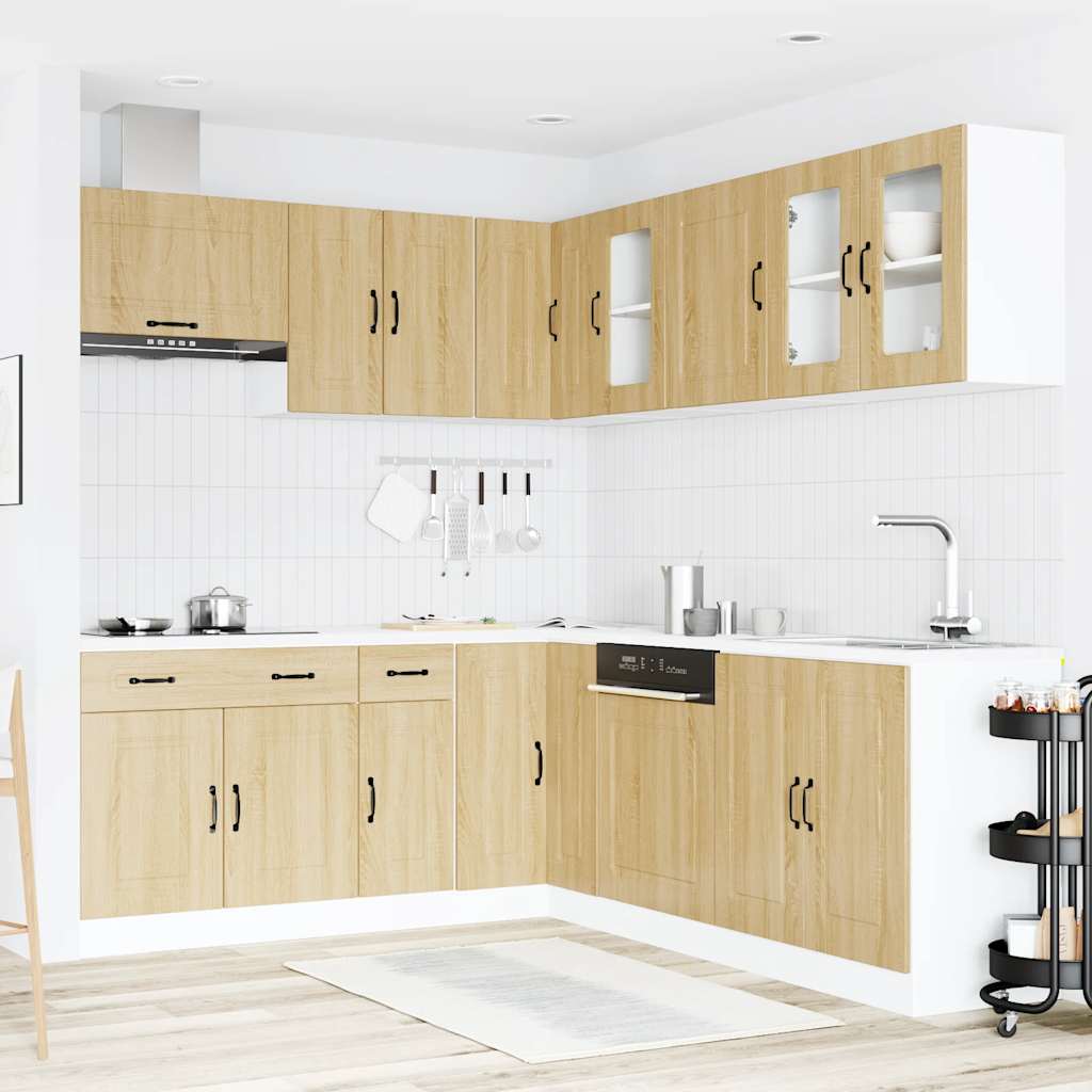 11 Piece Kitchen Cabinet Set Kalmar Sonoma Oak Engineered Wood