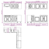 11 Piece Kitchen Cabinet Set Kalmar Grey Sonoma Engineered Wood