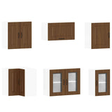 11 Piece Kitchen Cabinet Set Kalmar Brown Oak Engineered Wood