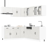 11 Piece Kitchen Cabinet Set Lucca Gloss White Engineered Wood