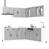 11 Piece Kitchen Cabinet Set Lucca Grey Sonoma Engineered Wood