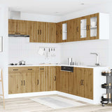 11 Piece Kitchen Cabinet Set Lucca Artisan Oak Engineered Wood