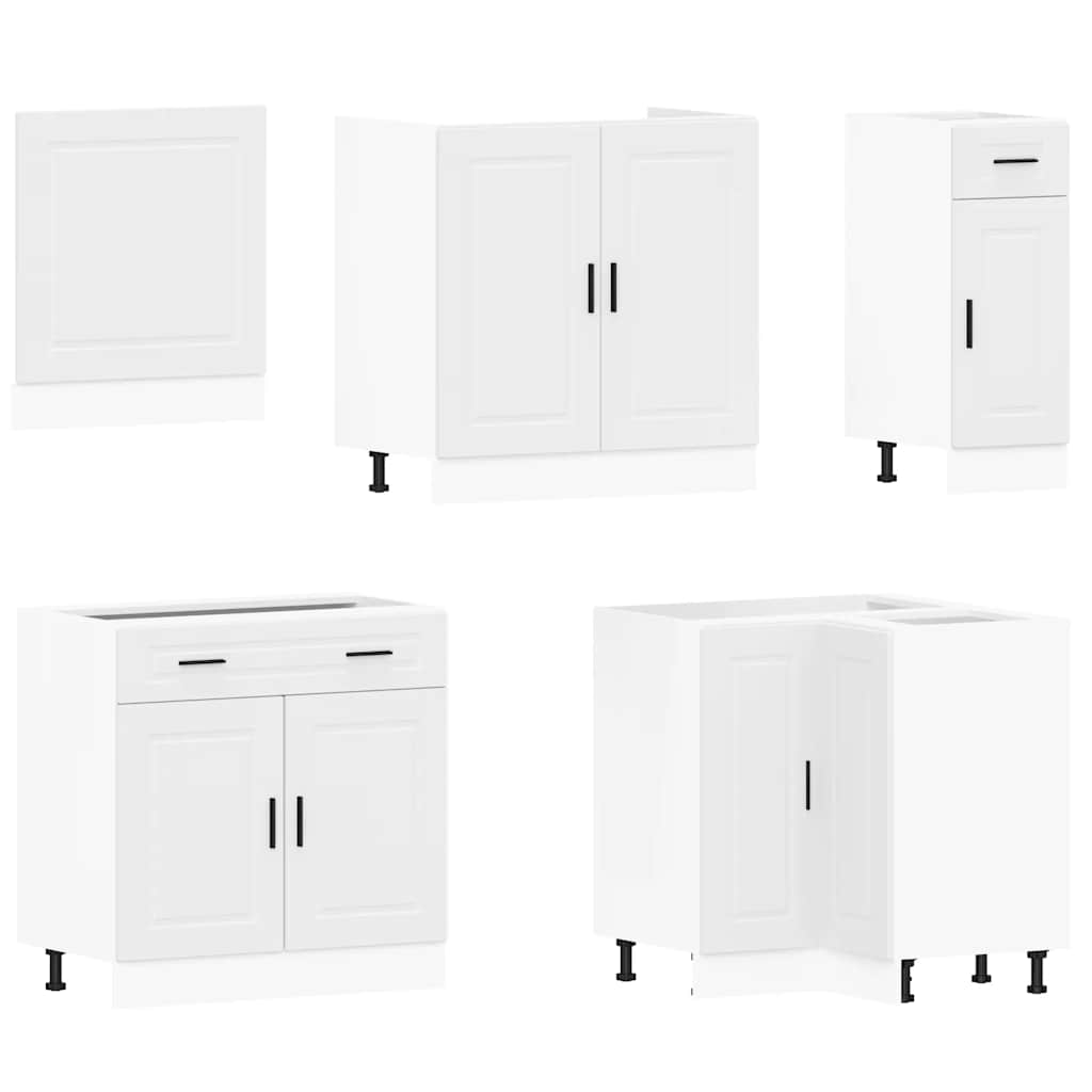 11 Piece Kitchen Cabinet Set Porto White Engineered Wood