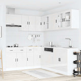 11 Piece Kitchen Cabinet Set Porto Gloss White Engineered Wood