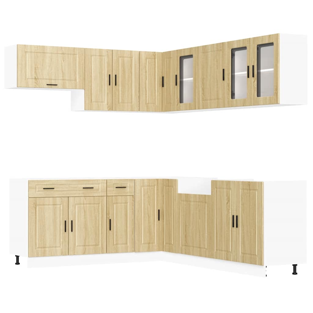 11 Piece Kitchen Cabinet Set Porto Sonoma Oak Engineered Wood