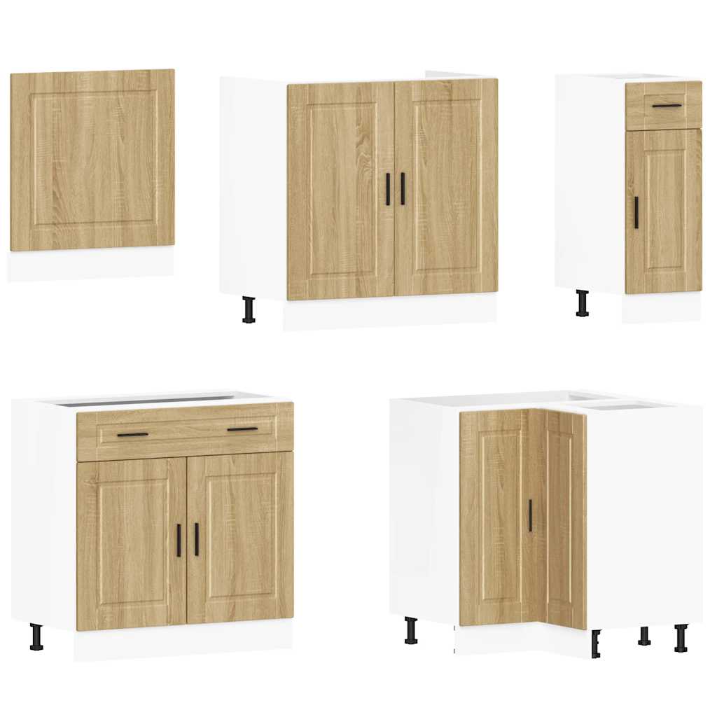 11 Piece Kitchen Cabinet Set Porto Sonoma Oak Engineered Wood