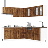 11 Piece Kitchen Cabinet Set Porto Smoked Oak Engineered Wood