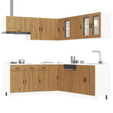 11 Piece Kitchen Cabinet Set Porto Artisan Oak Engineered Wood