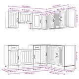 11 Piece Kitchen Cabinet Set Kalmar Sonoma Oak Engineered Wood